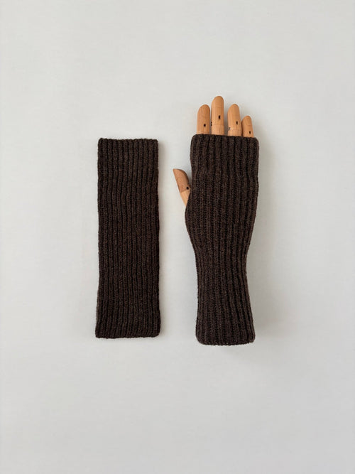 Fisherman's Rib Fingerless Gloves - Porcupine - Jo Cranston