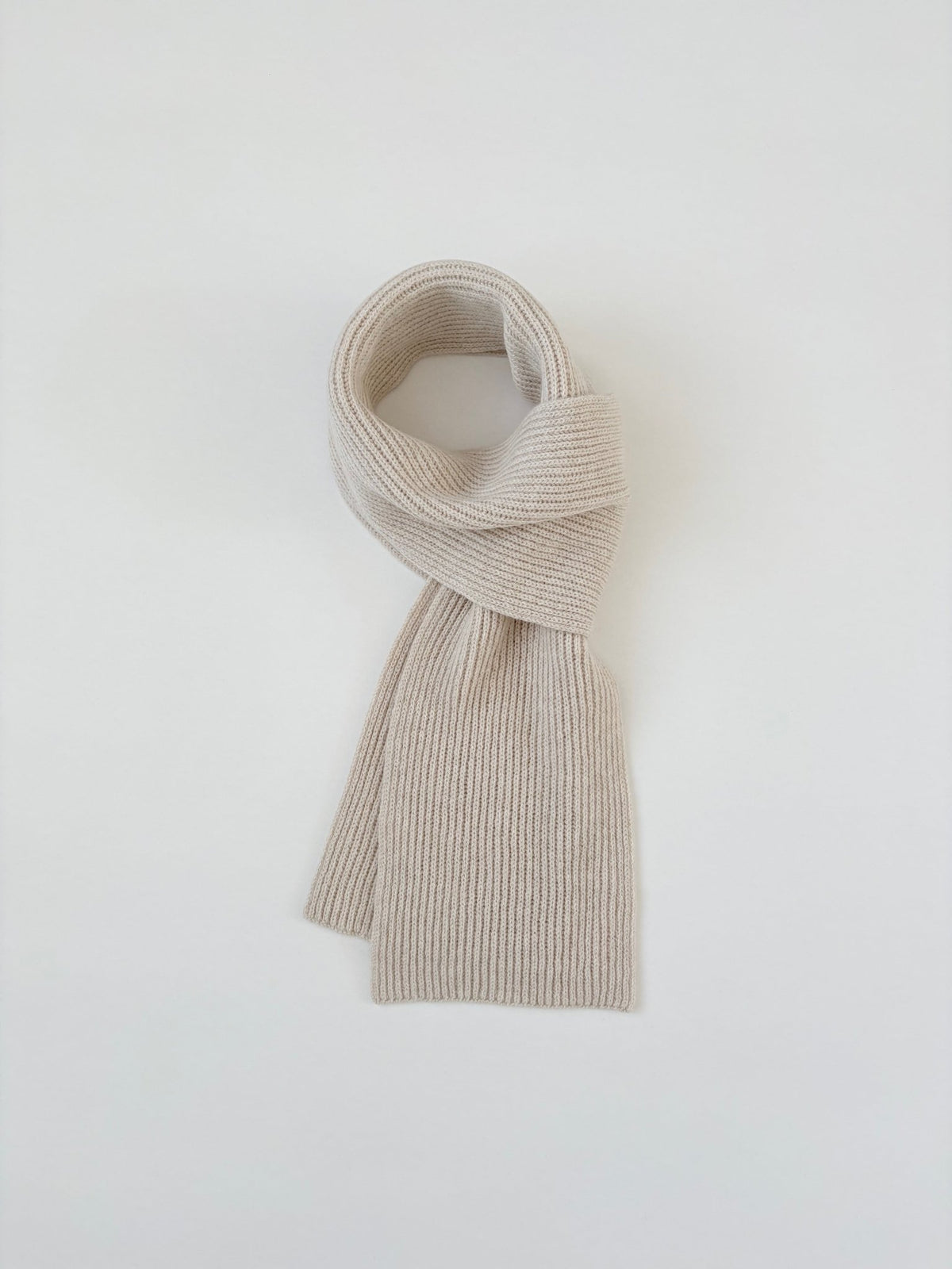 Fisherman's Rib Scarf - Swansdown - Jo Cranston