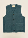 Urchin Felted Wool Waistcoat - Marlin Teal - Jo Cranston