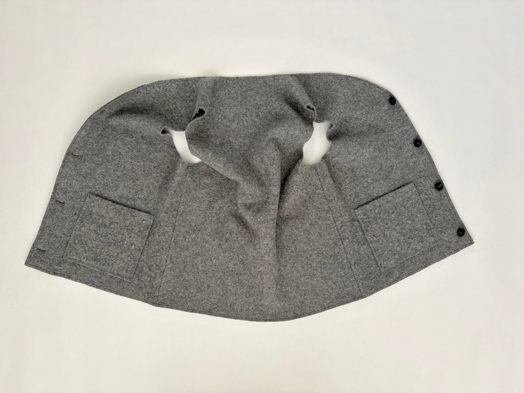 Urchin Felted Wool Waistcoat - Uniform Grey - Jo Cranston
