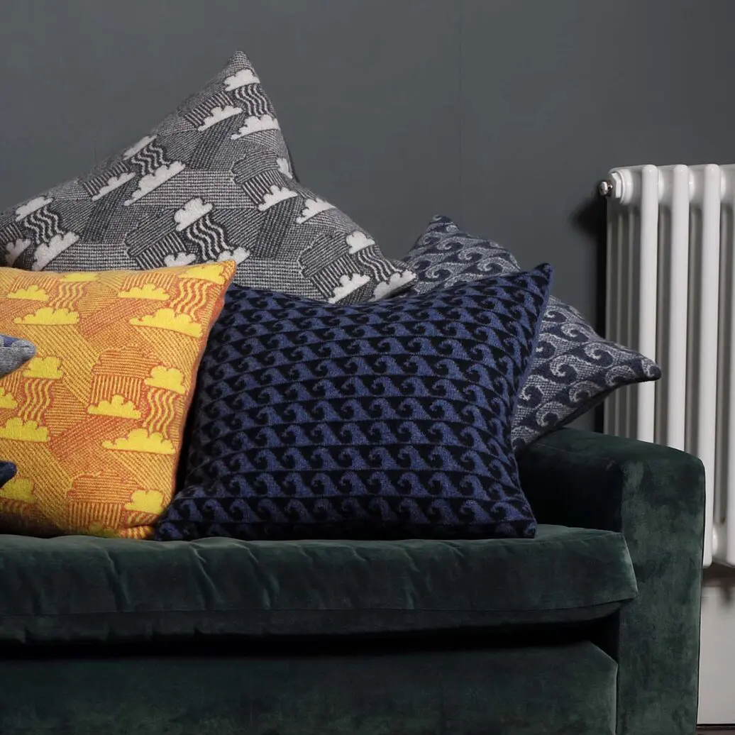 Stormy Weather Wool Cushion - Image 2