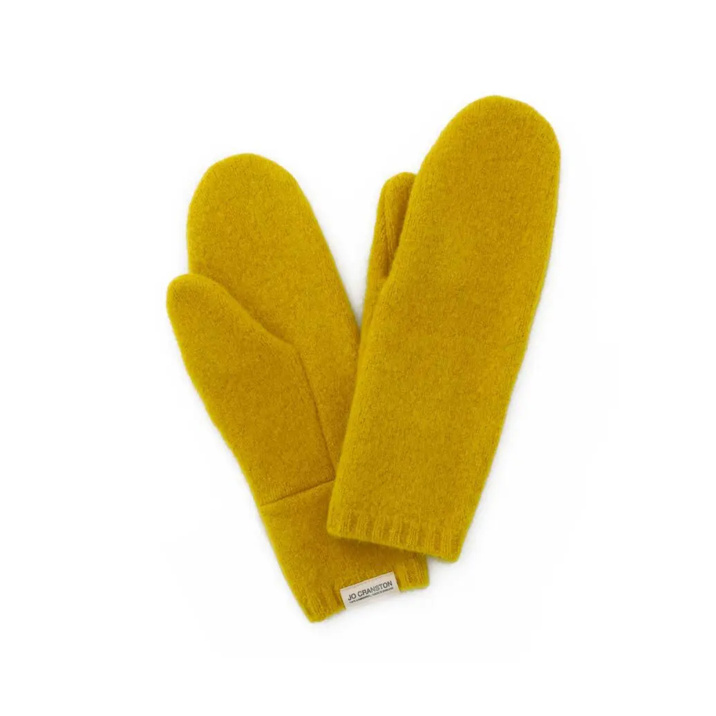 Sussex Field Felted Mittens - Turmeric