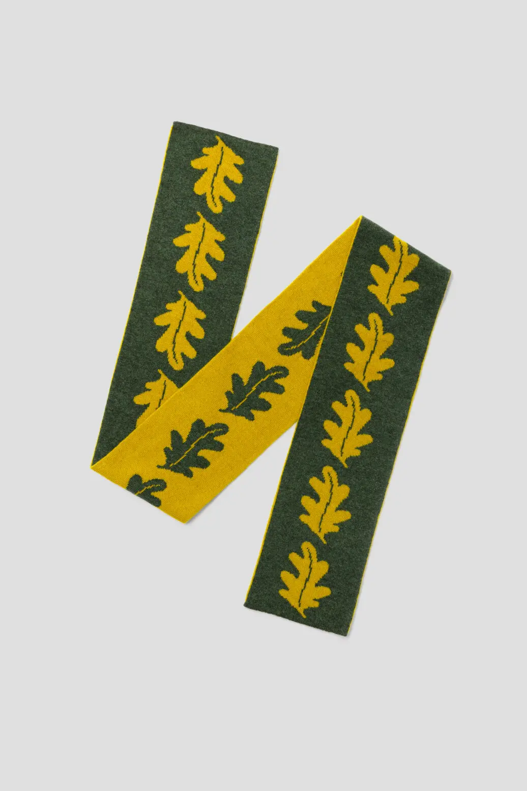 English Oak Small Scarf - Serpentine + Turmeric