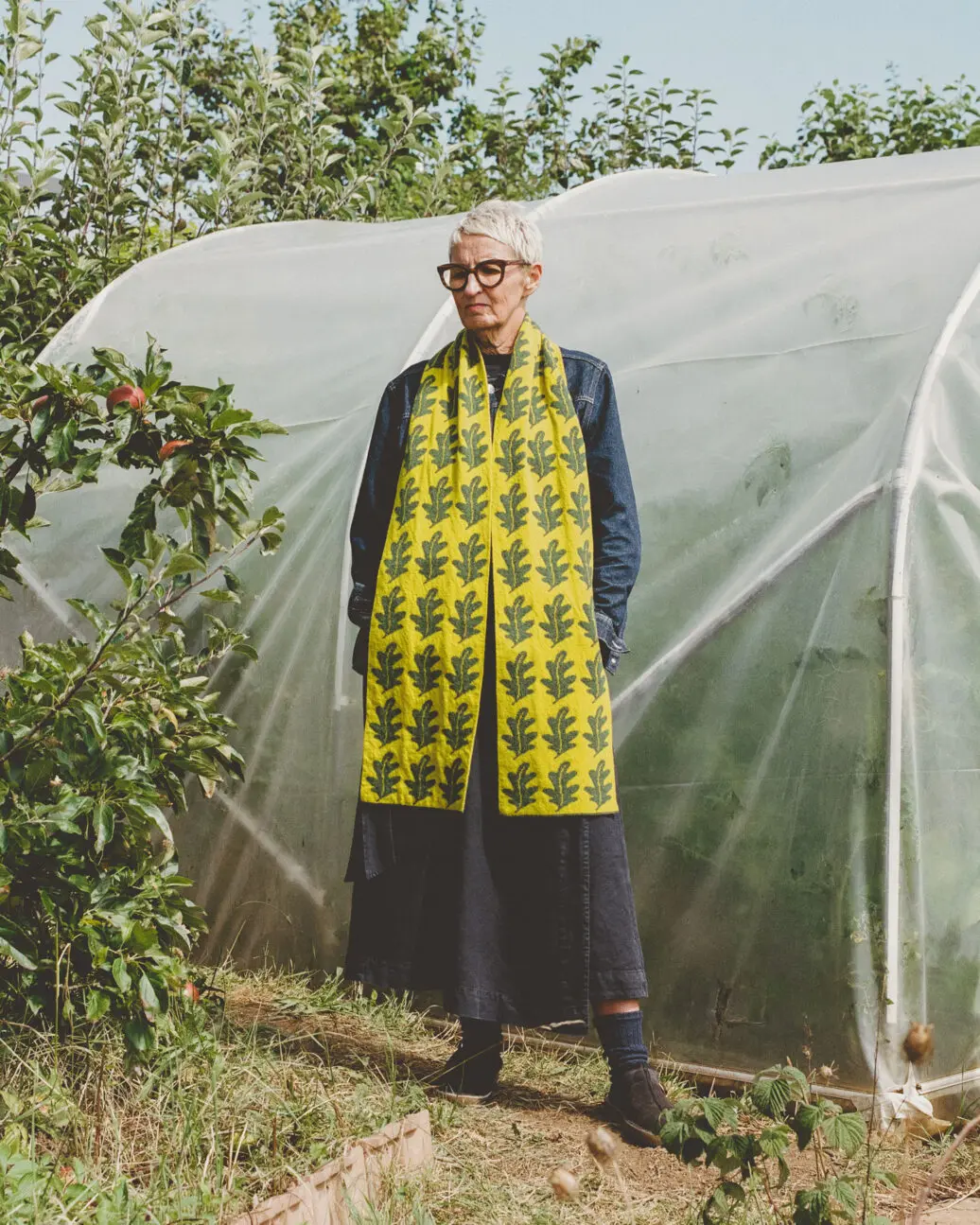 English Oak Medium Scarf - Serpentine + Turmeric - Image 2
