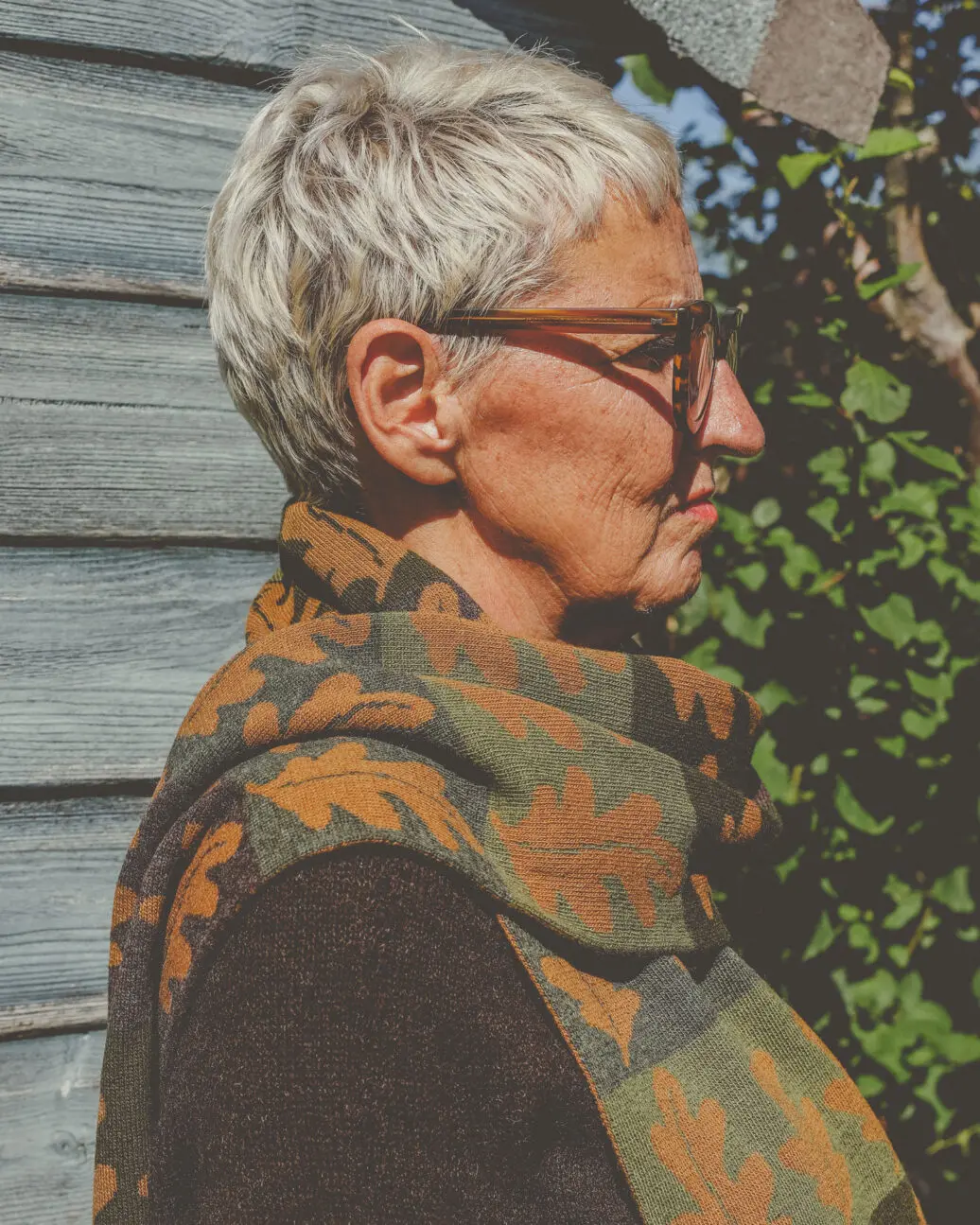 Ancient Oak Large Scarf - Vintage Vicuna Patchwork - Image 2