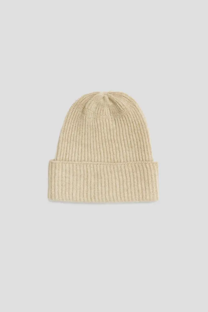 Fisherman's Rib Long Beanie - Swansdown