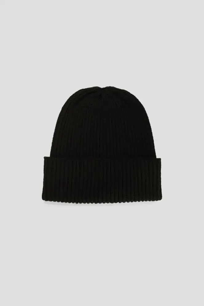 Fisherman's Rib Long Beanie - Black