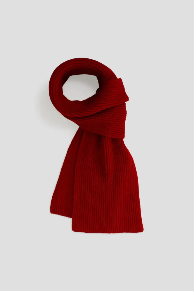 Fisherman’s Rib Scarf - Ruby