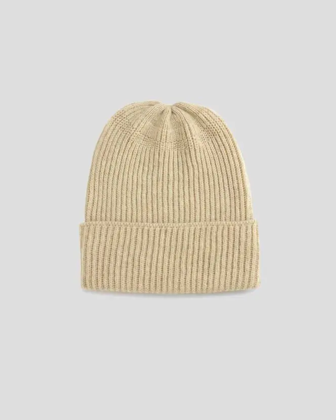 Fisherman's Rib Long Beanie - Swansdown