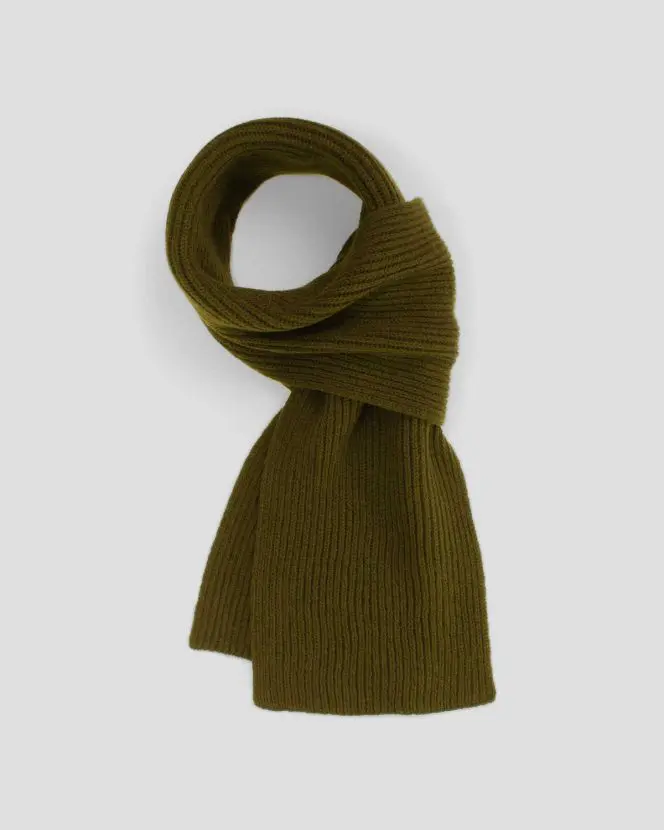 Fisherman’s Rib Scarf - Dark Moss