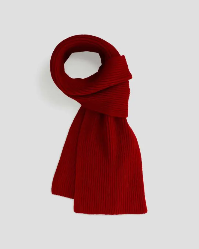 Fisherman’s Rib Scarf - Ruby